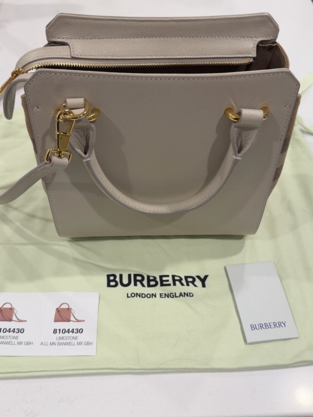 Burberry Mini Banwell Leather Tote Bag - Picture 3 of 5